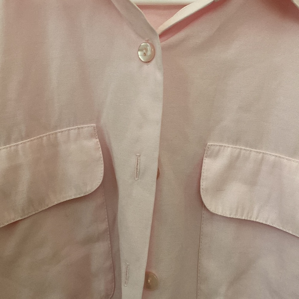 Pink short sleeve button down - Picture 2 of 4
